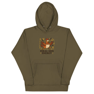 Feral Hen Energy Unisex Hoodie - Cluck It All Farms