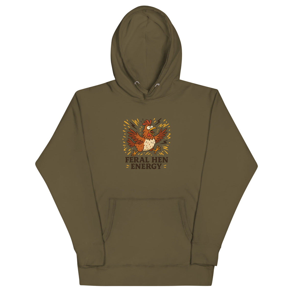 Feral Hen Energy Unisex Hoodie - Cluck It All Farms