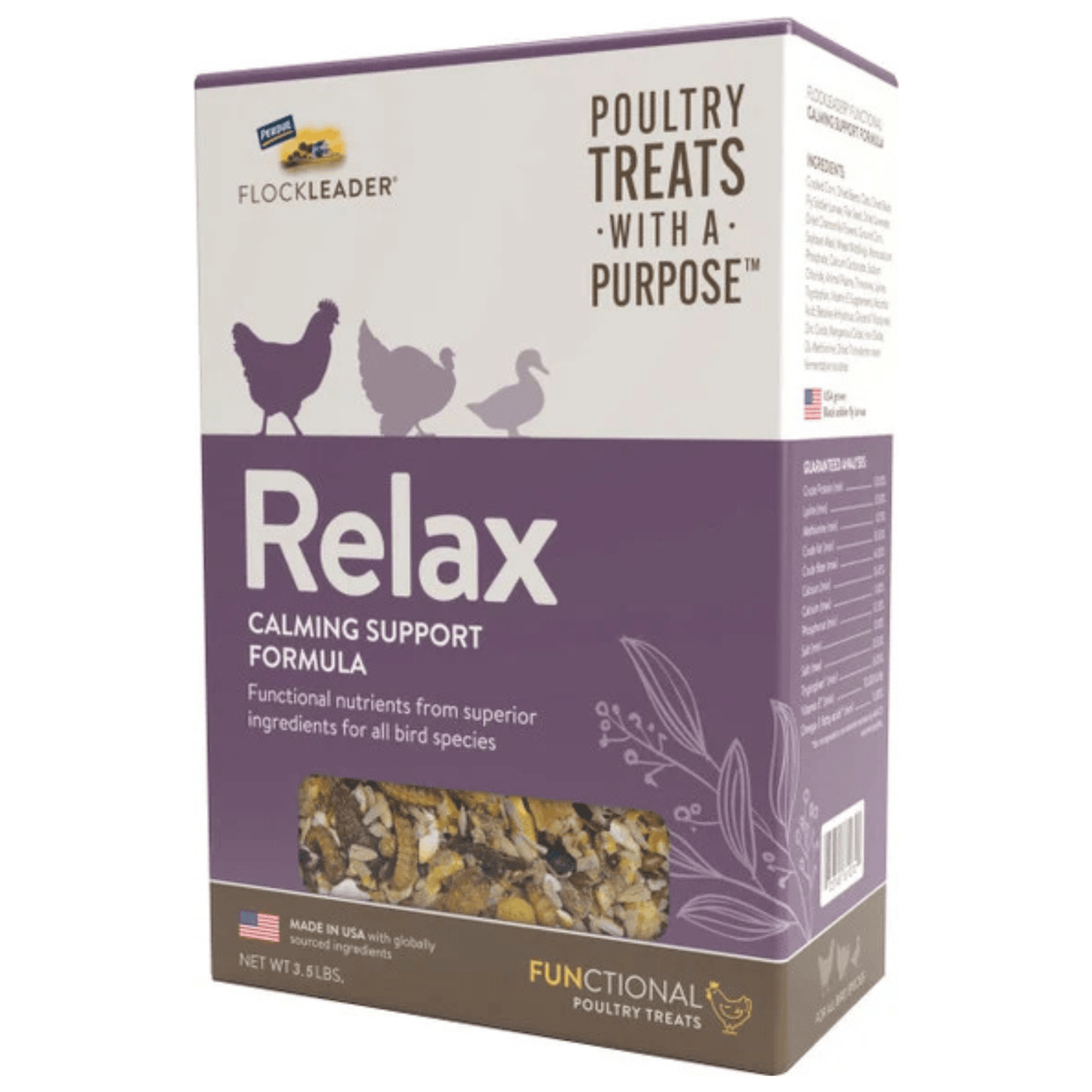 Flockleader Relax Functional Chicken Treat 3.5 lb - Cluck It All Farms