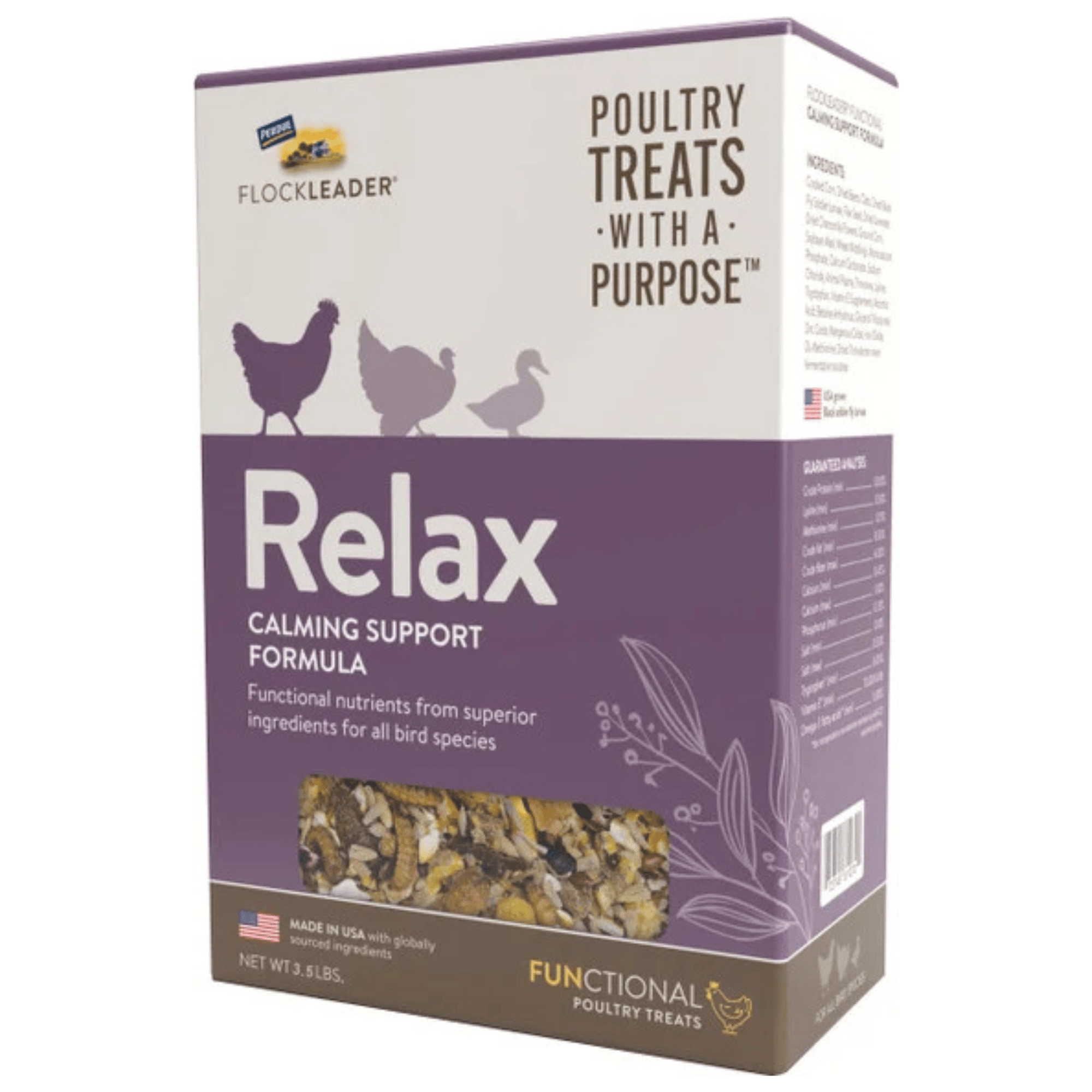 Flockleader Relax Functional Chicken Treat 3.5 lb - Cluck It All Farms