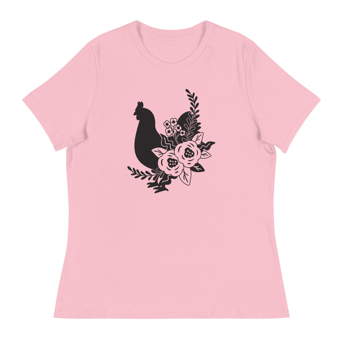 Floral Chicken Women&#39;s Relaxed T-Shirt - Cluck It All Farms