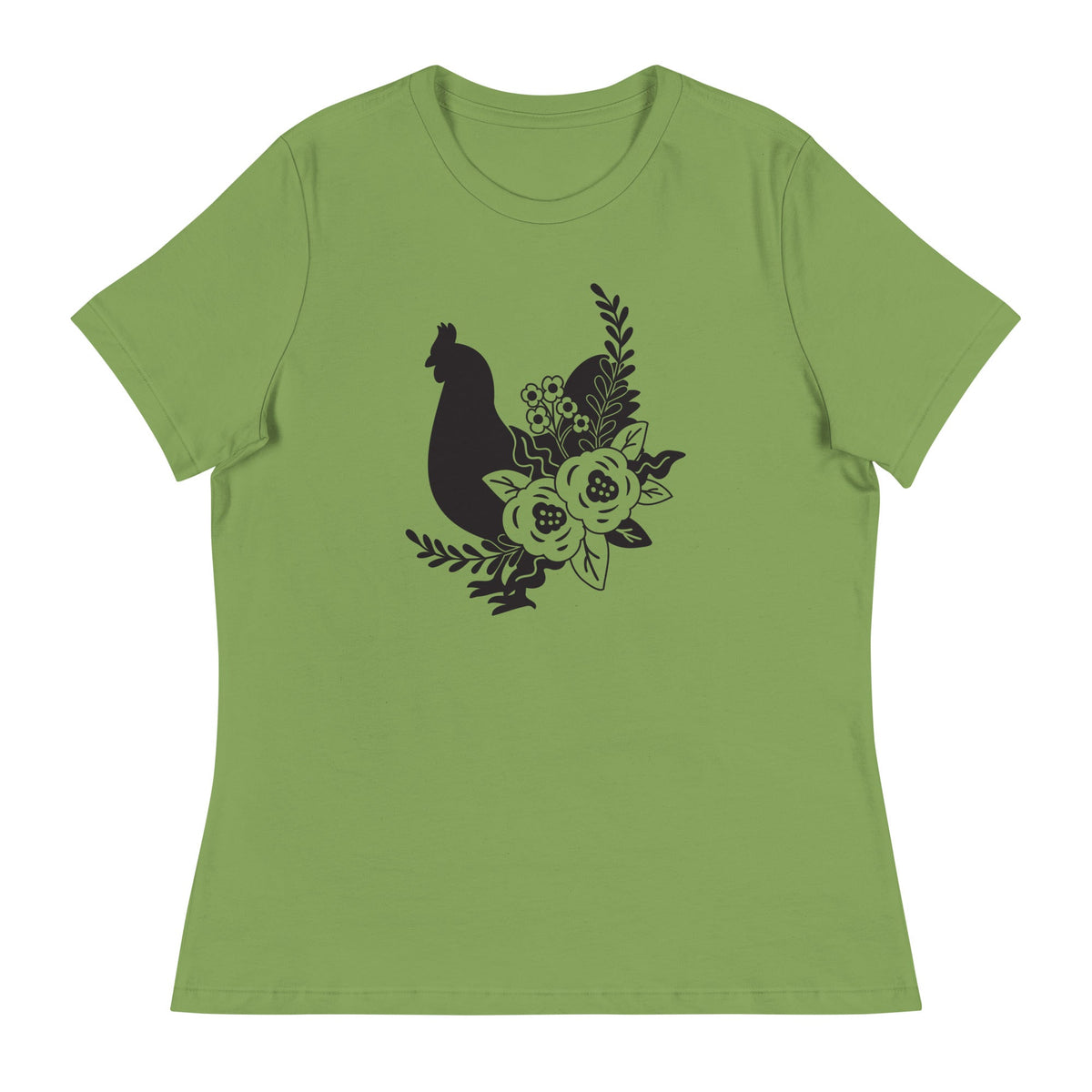 Floral Chicken Women&#39;s Relaxed T-Shirt - Cluck It All Farms