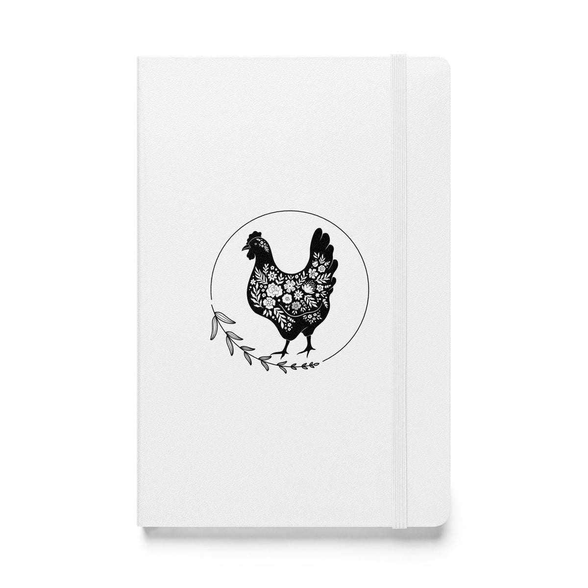 Floral Hen Hardcover Bound Notebook - Cluck It All Farms