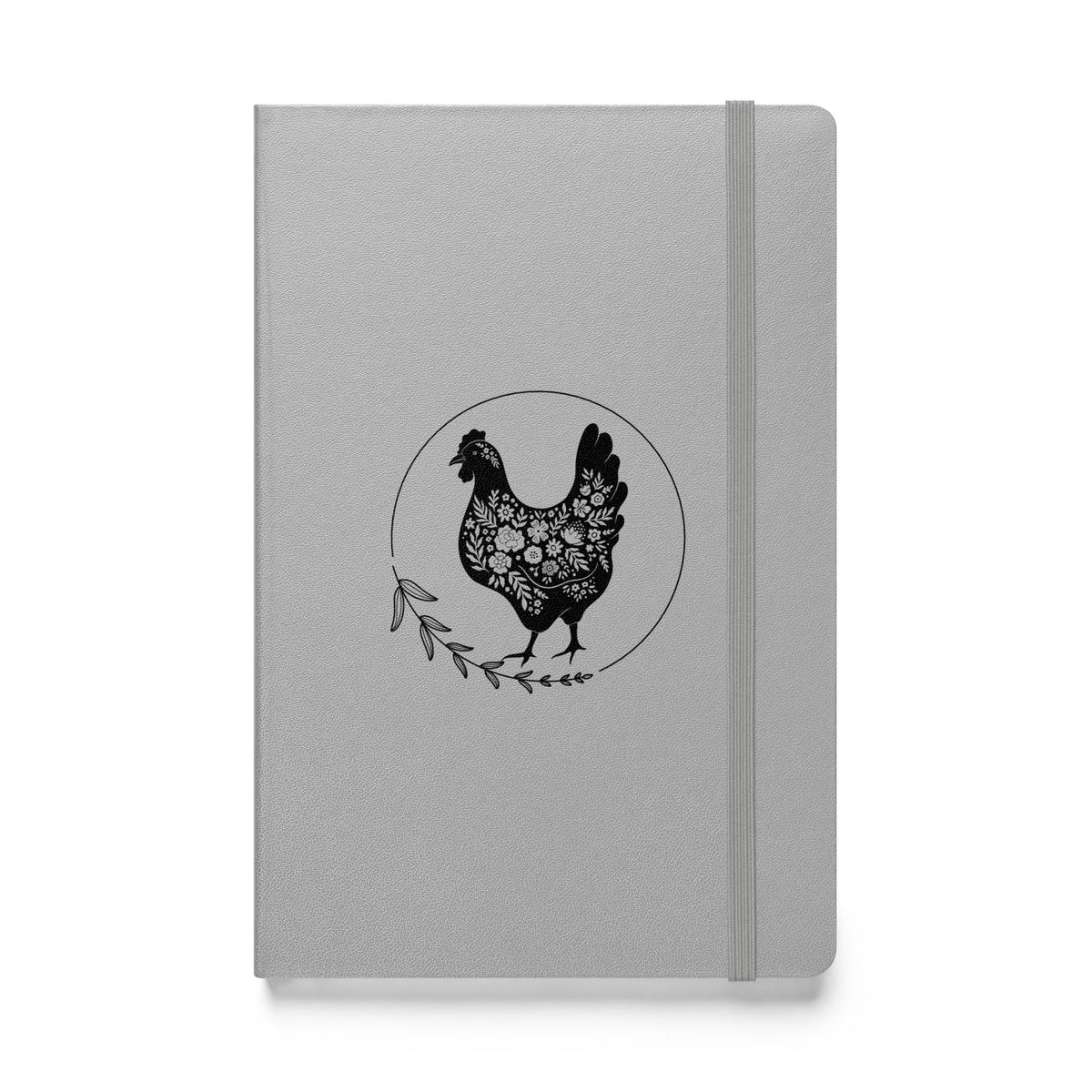 Floral Hen Hardcover Bound Notebook - Cluck It All Farms