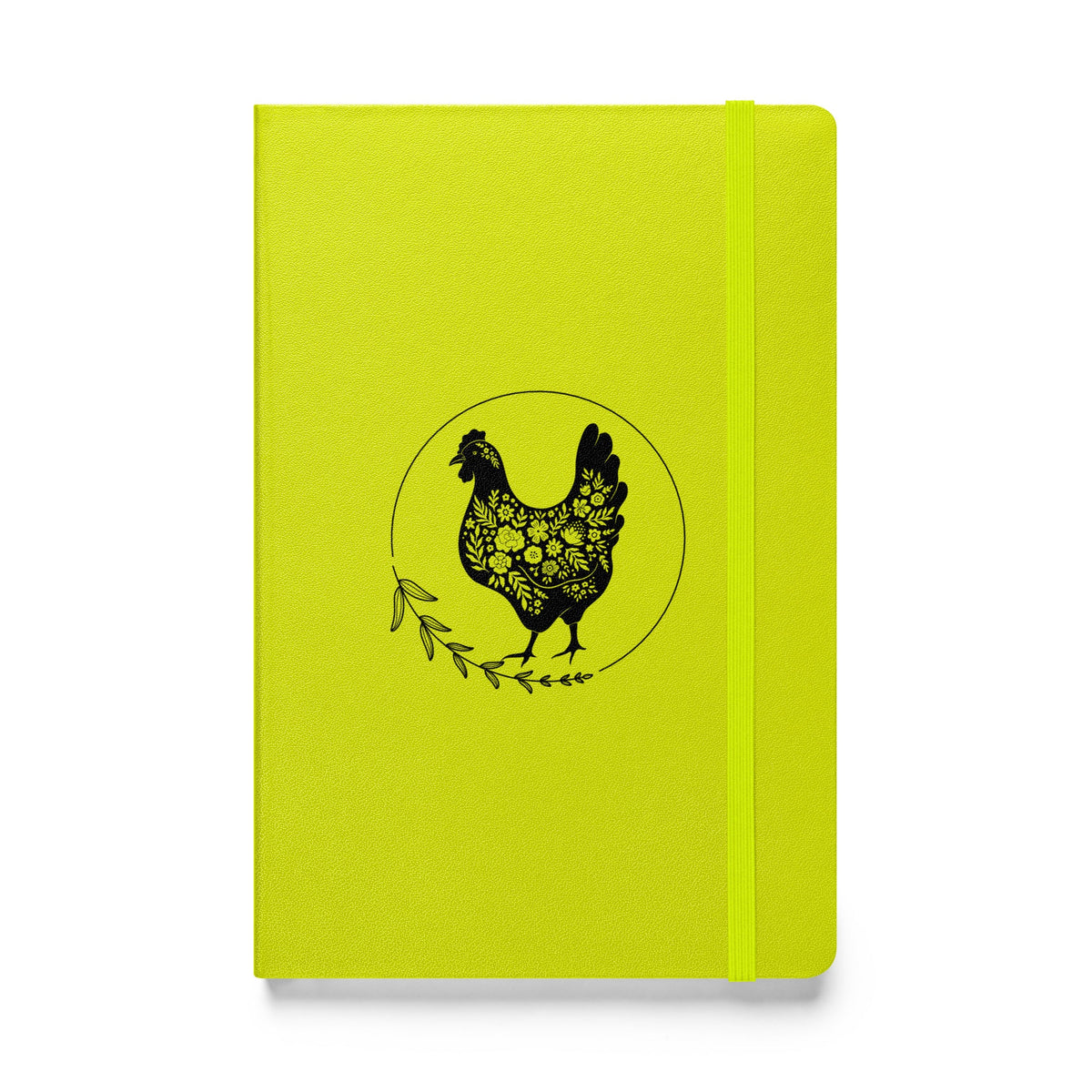 Floral Hen Hardcover Bound Notebook - Cluck It All Farms