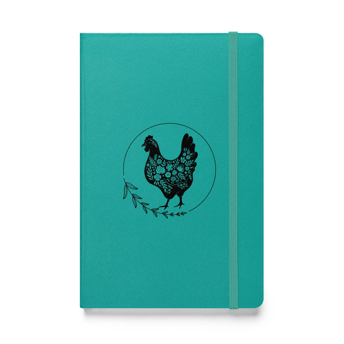 Floral Hen Hardcover Bound Notebook - Cluck It All Farms