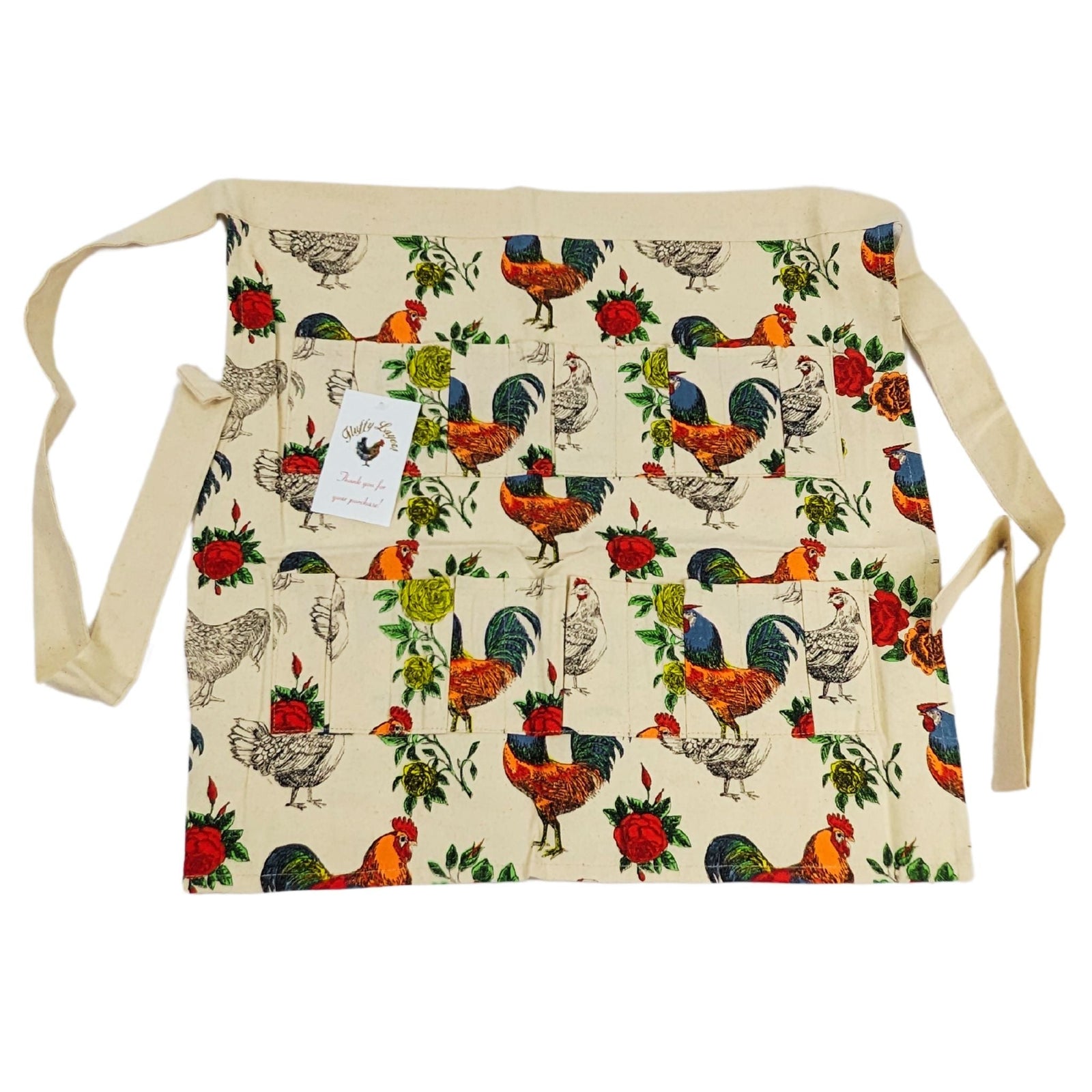 Fluffy Layers® Half Body Egg Collecting Apron - Cluck It All Farms