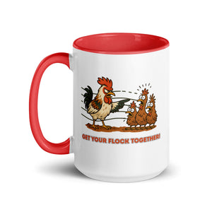 Get Your Flock Together Colored Mug - Cluck It All Farms