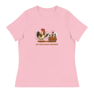 Get Your Flock Together Women's Relaxed T-Shirt - Cluck It All Farms