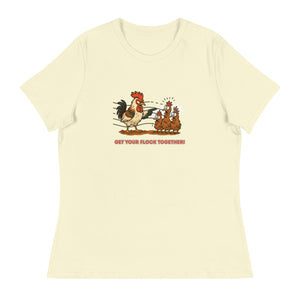 Get Your Flock Together Women's Relaxed T-Shirt - Cluck It All Farms