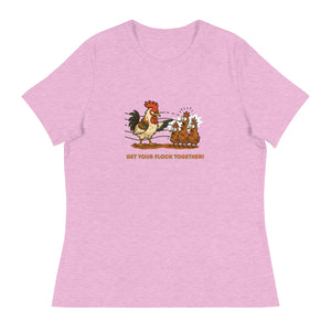 Get Your Flock Together Women's Relaxed T-Shirt - Cluck It All Farms