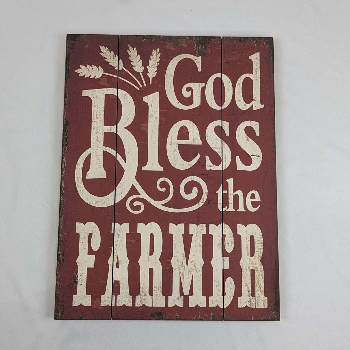 God Bless the Farmer Wood Plaque Sign - Cluck It All Farms
