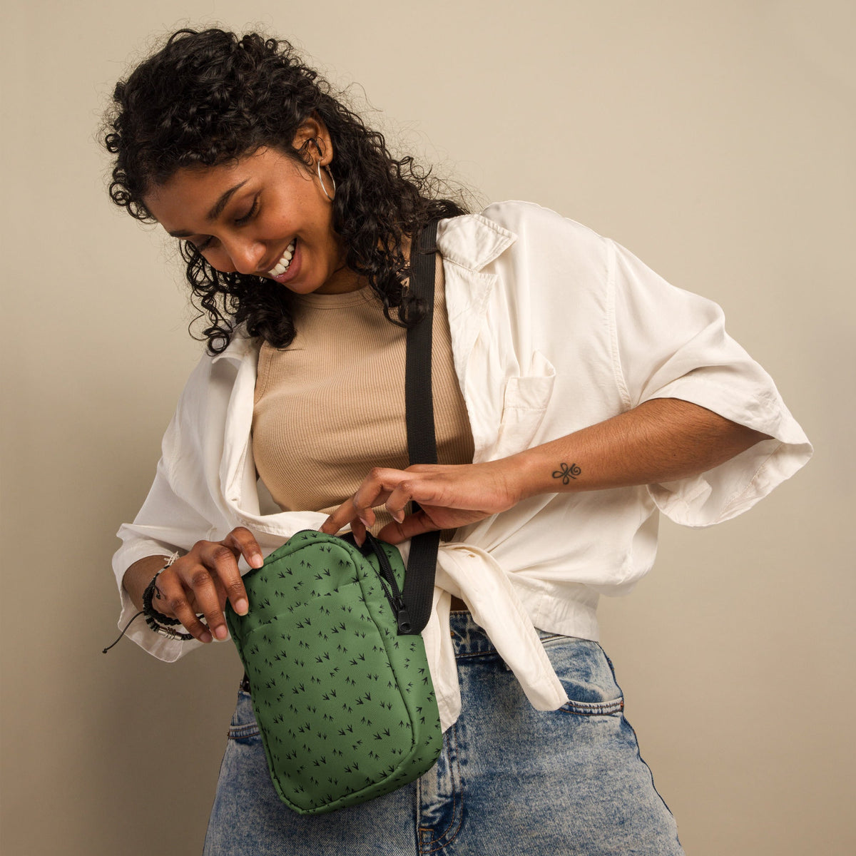 Green Chicken Feet Utility Crossbody Bag - Cluck It All Farms