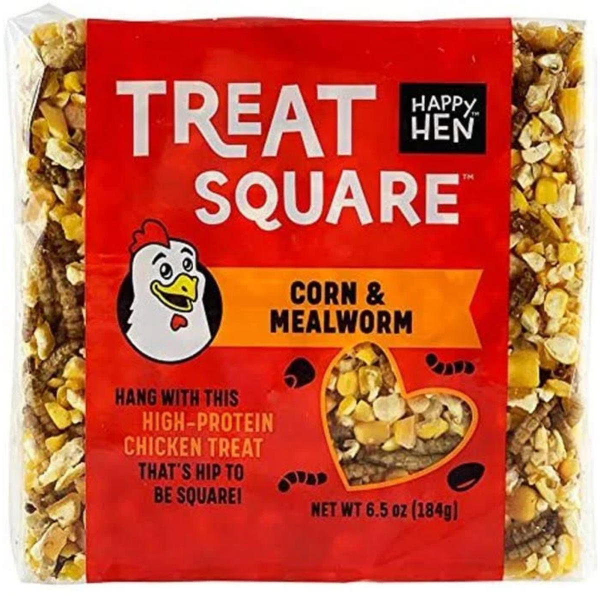 Happy Hen Corn & Mealworm Treat Square - Cluck It All Farms