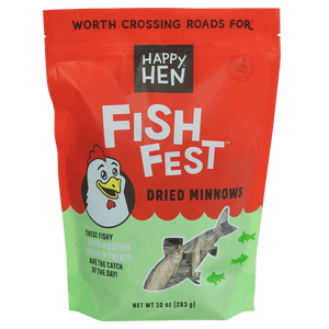 Happy Hen Fish Fest Chicken Treat 10oz - Cluck It All Farms