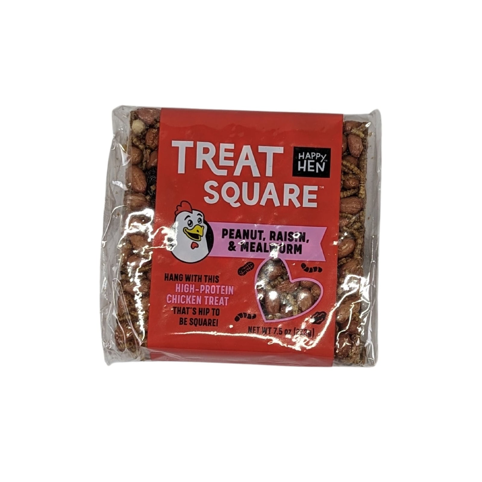 Happy Hen Peanut, Raisin, & Mealworm Chicken Treat Square - Cluck It All Farms