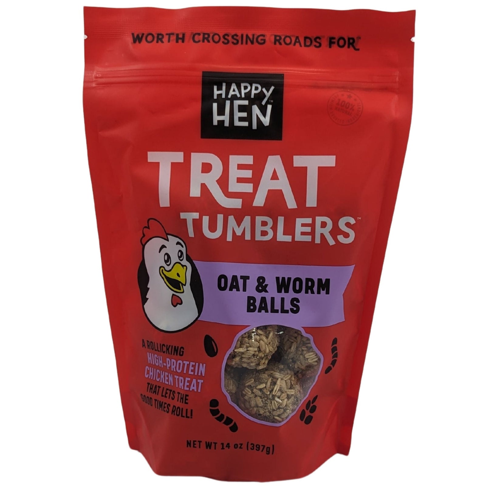 Happy Hen Treat Tumblers Oat & Worm Balls Chicken Treats - Cluck It All Farms