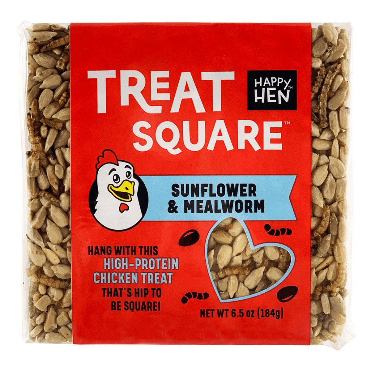 Happy Hen Treats Mealworm & Sunflower Treat Square — 6.5 oz - Cluck It All Farms