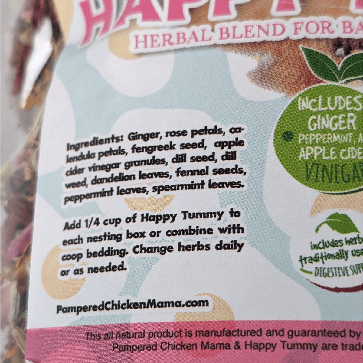 Happy Tummy Herbal Chicken Treat 5 oz - Cluck It All Farms