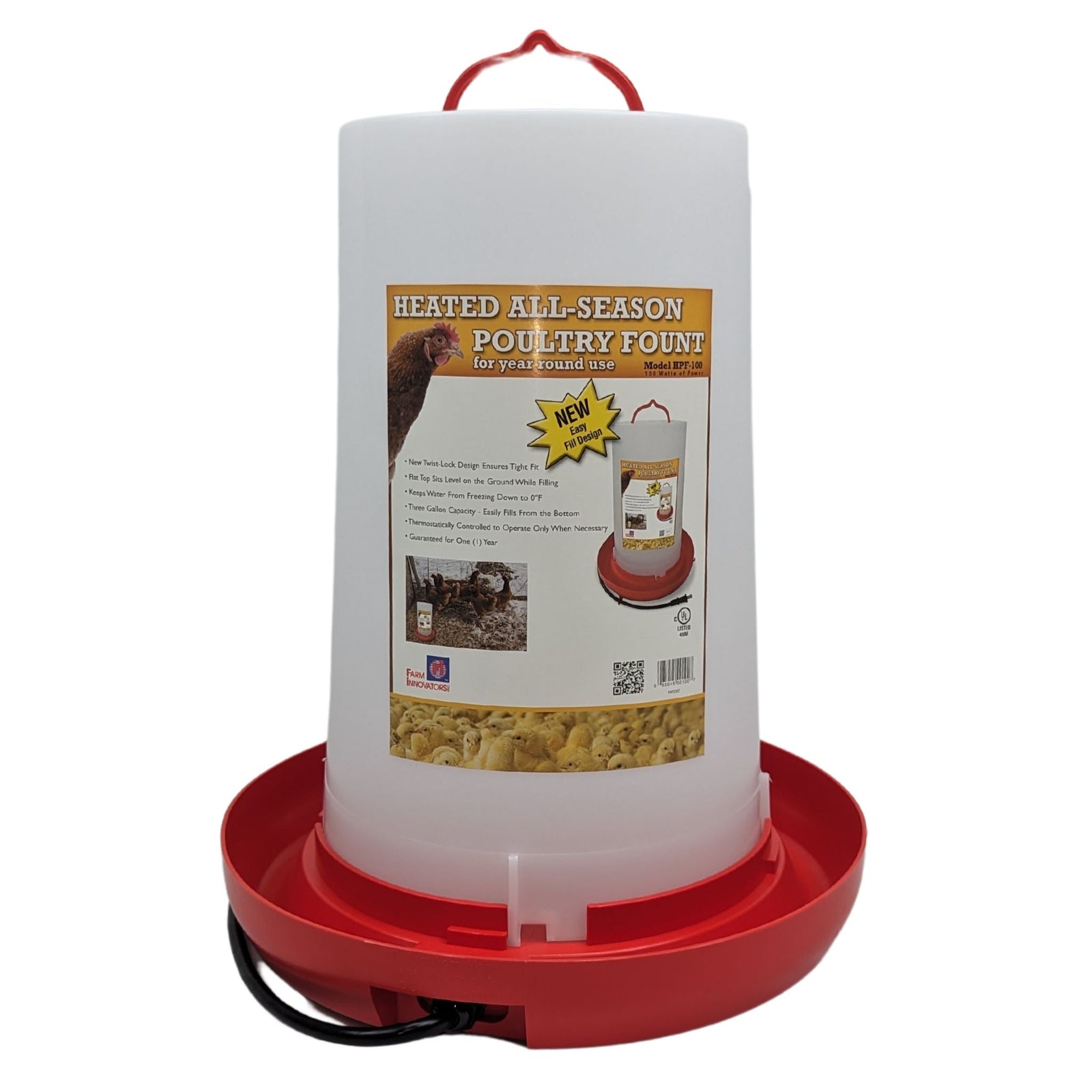 Heated All - Season Poultry Waterer - Cluck It All Farms