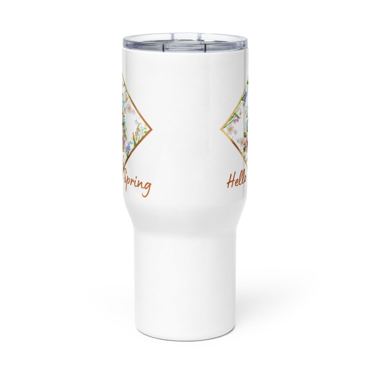 Hello Spring Chicken Travel Mug with Handle - Cluck It All Farms
