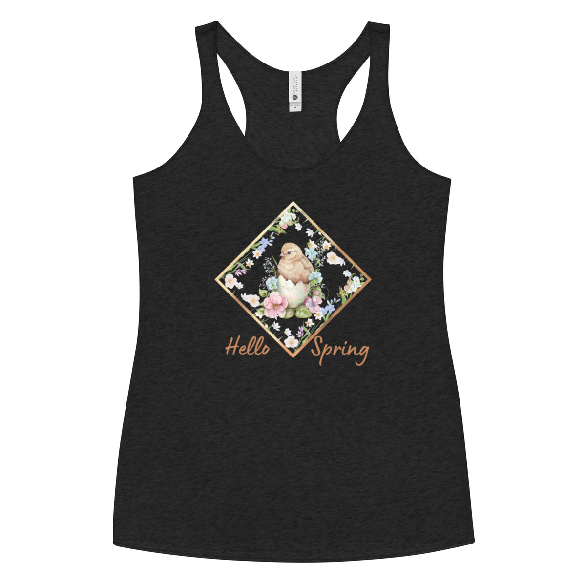 Hello Spring Chicken Women&#39;s Racerback Tank - Cluck It All Farms