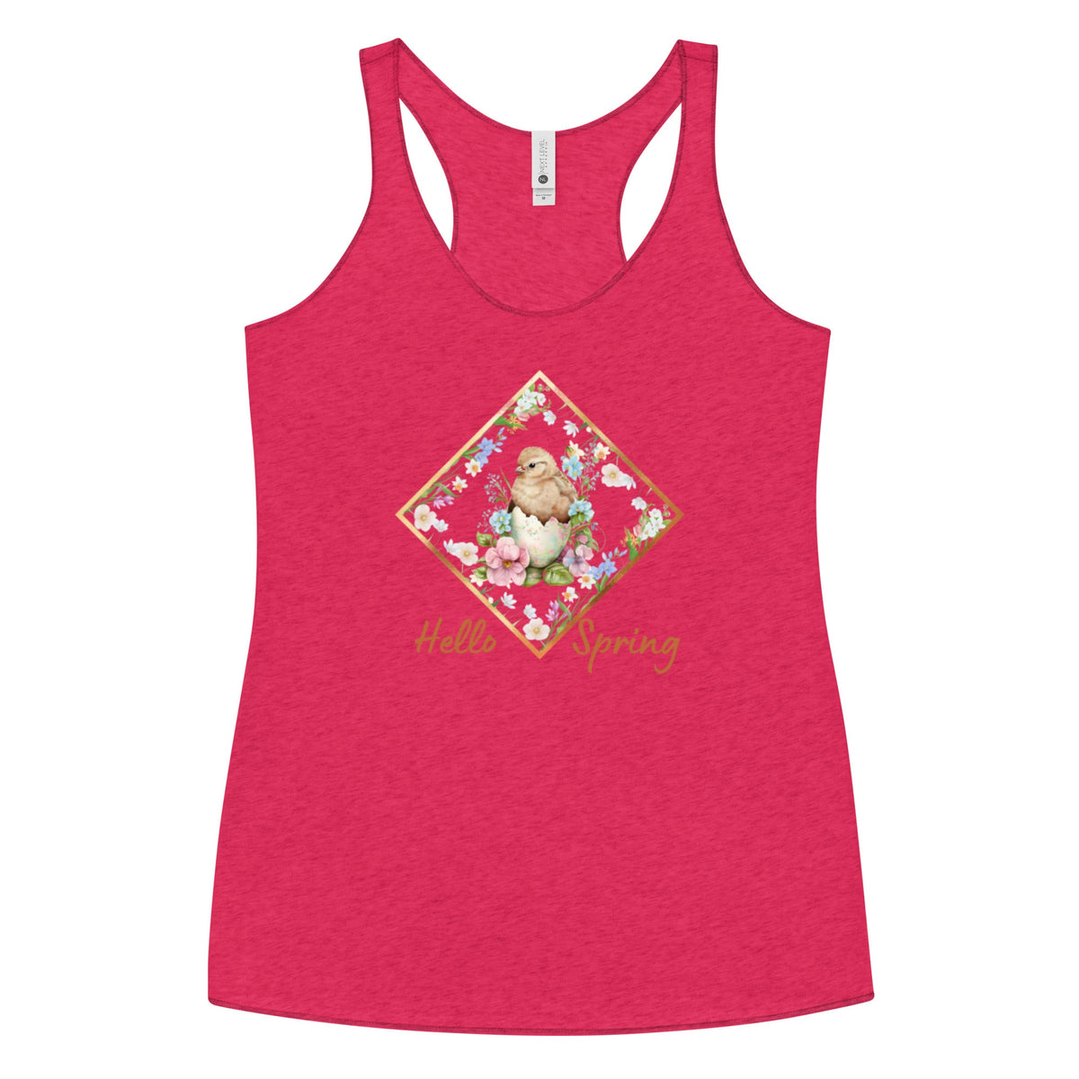 Hello Spring Chicken Women&#39;s Racerback Tank - Cluck It All Farms