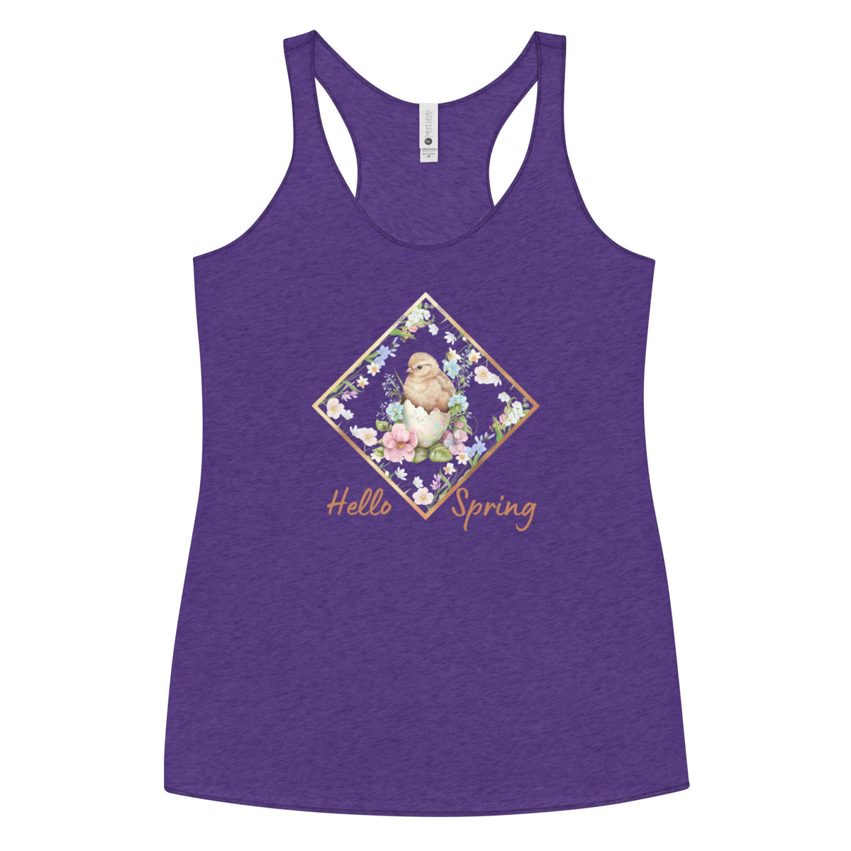 Hello Spring Chicken Women&#39;s Racerback Tank - Cluck It All Farms