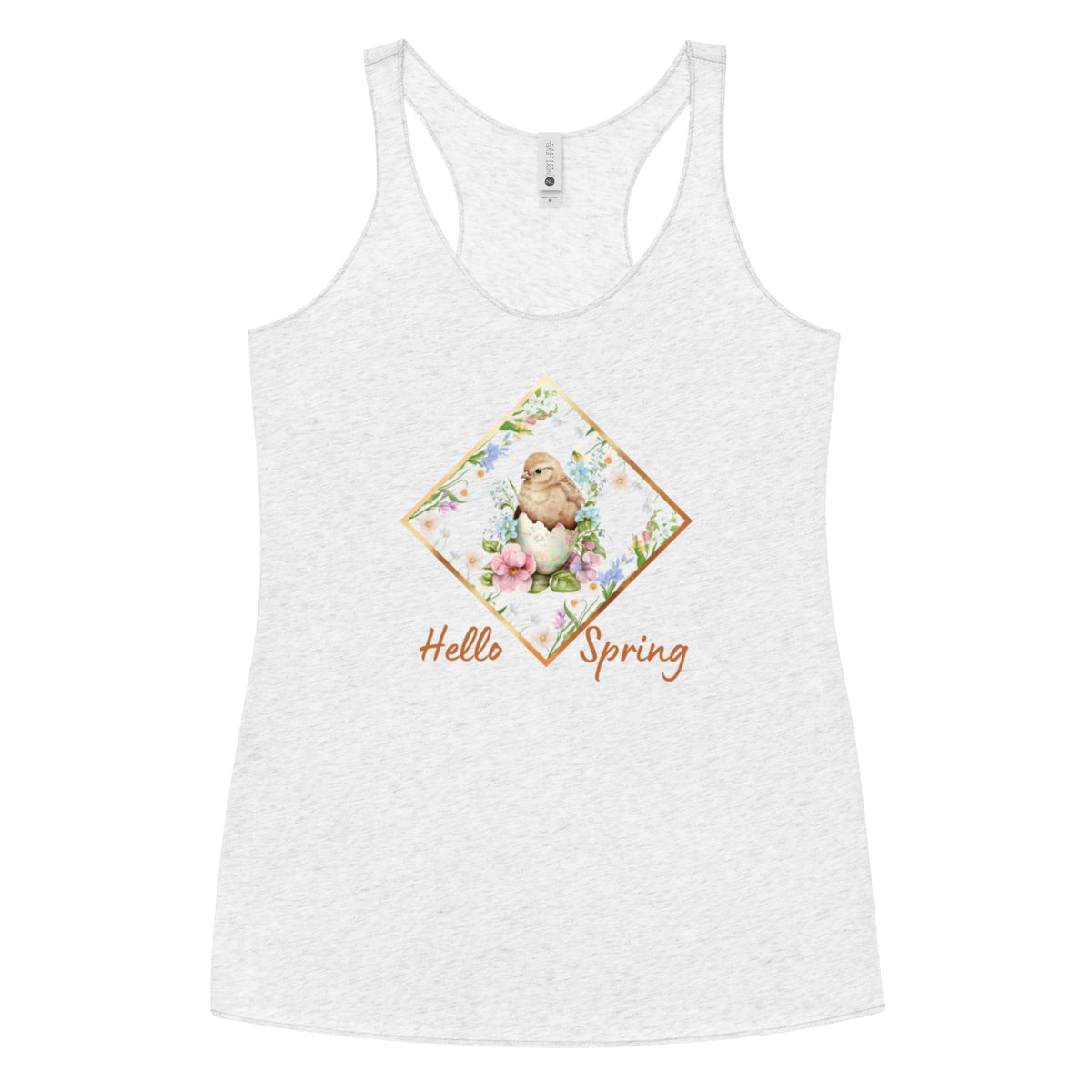 Hello Spring Chicken Women&#39;s Racerback Tank - Cluck It All Farms
