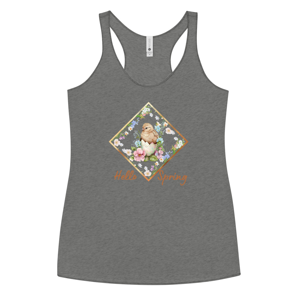 Hello Spring Chicken Women&#39;s Racerback Tank - Cluck It All Farms