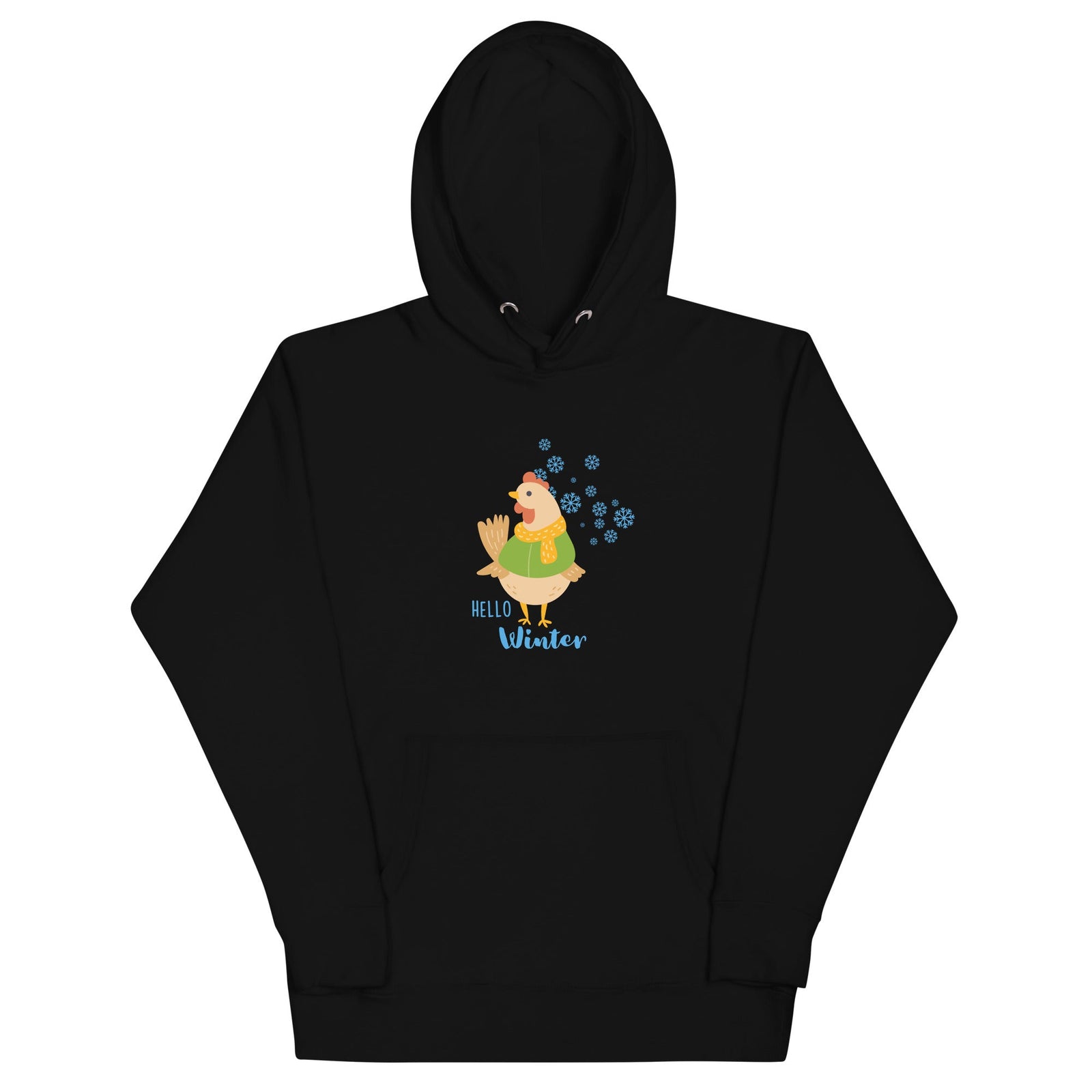 Hello Winter Chicken Unisex Hoodie - Cluck It All Farms