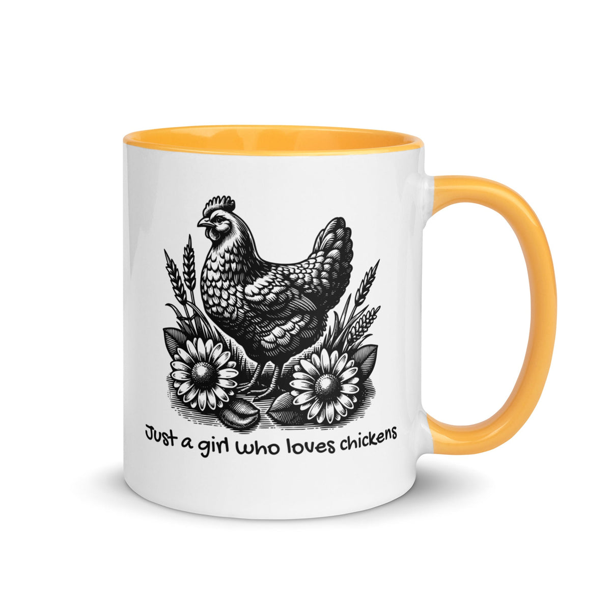 Just a Girl Who Loves Chickens Colored Mug - Cluck It All Farms
