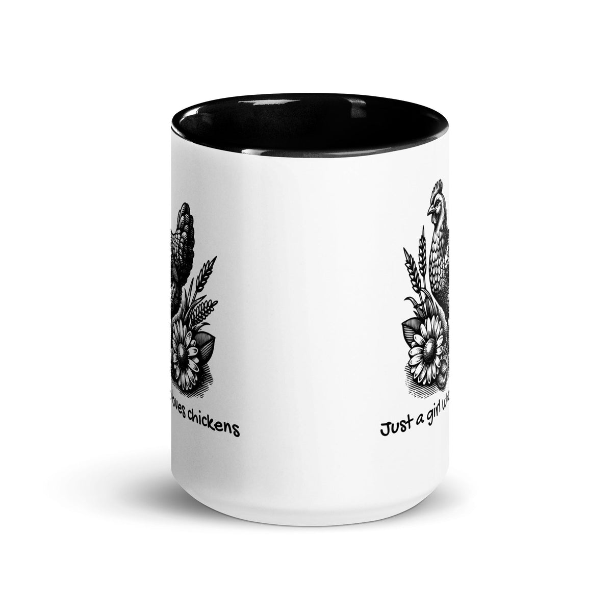 Just a Girl Who Loves Chickens Colored Mug - Cluck It All Farms