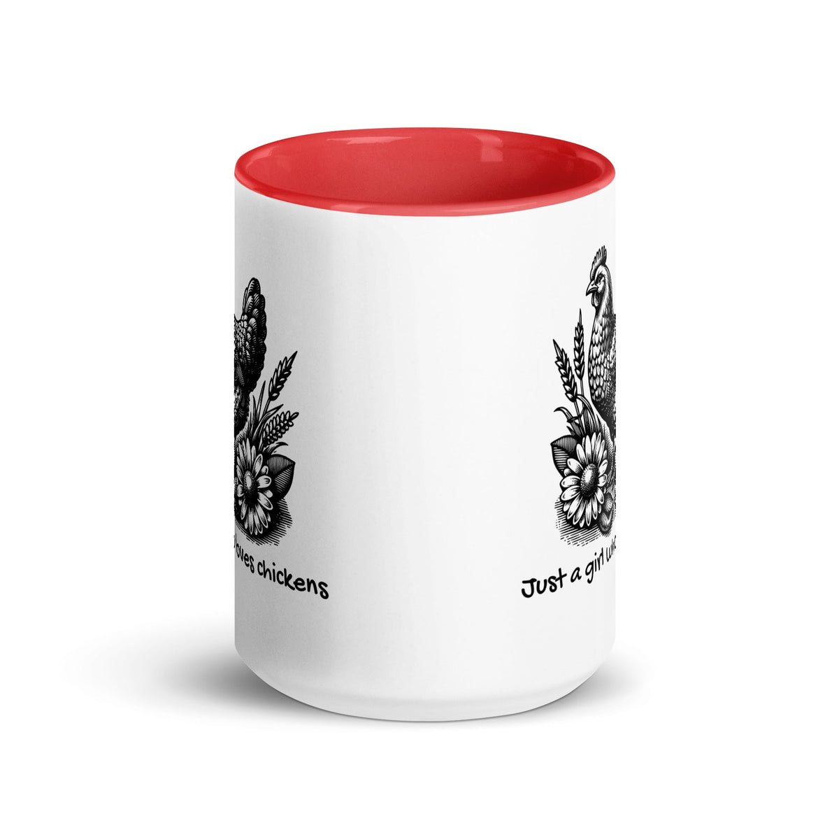 Just a Girl Who Loves Chickens Colored Mug - Cluck It All Farms