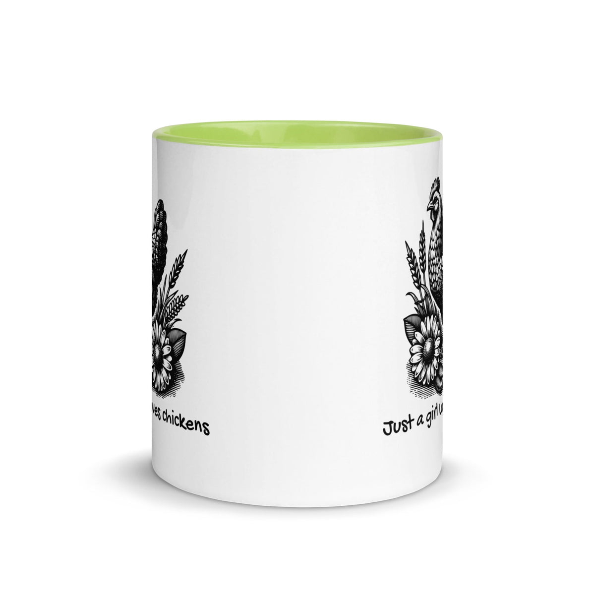 Just a Girl Who Loves Chickens Colored Mug - Cluck It All Farms
