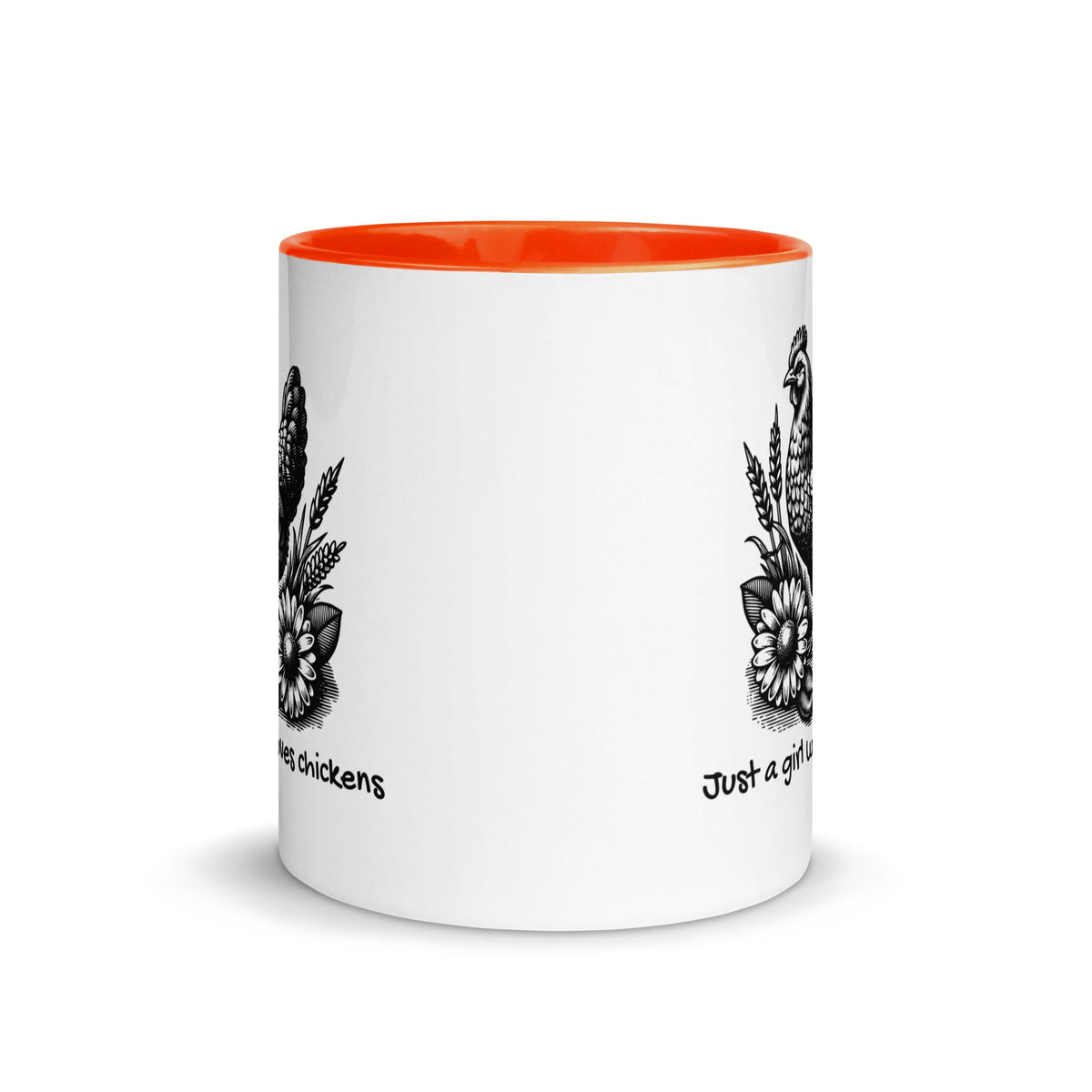 Just a Girl Who Loves Chickens Colored Mug - Cluck It All Farms