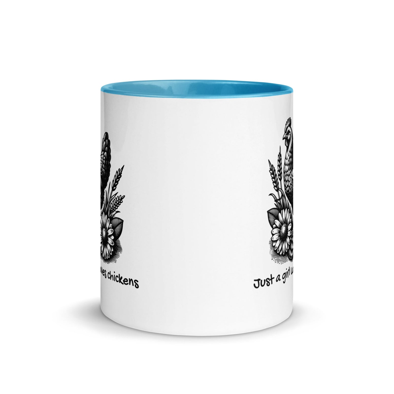 Just a Girl Who Loves Chickens Colored Mug - Cluck It All Farms