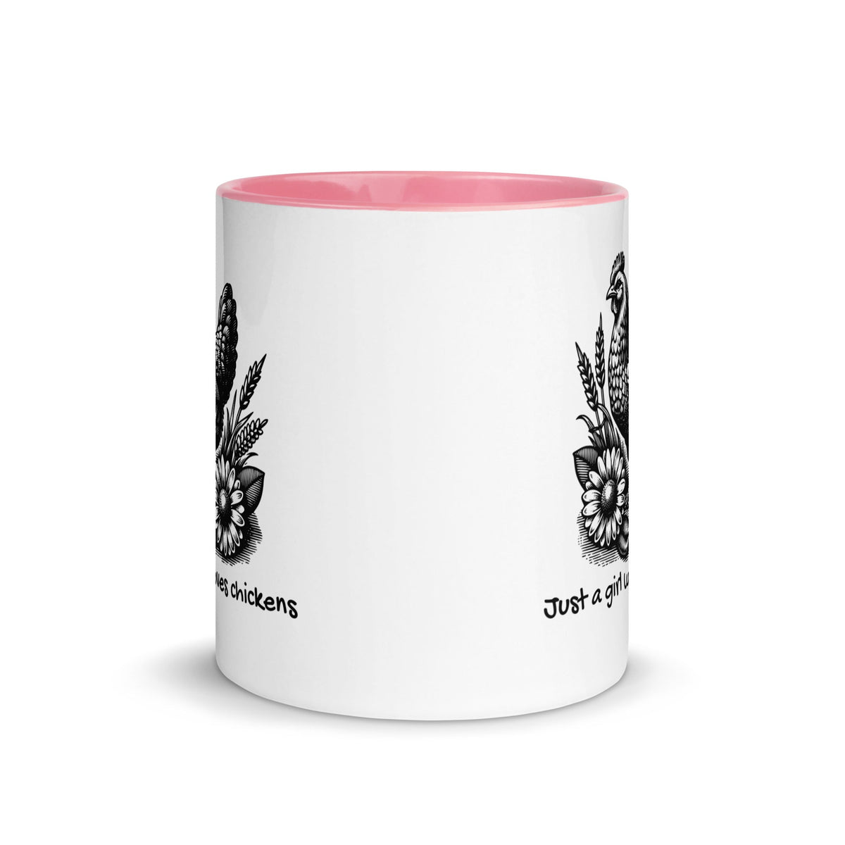 Just a Girl Who Loves Chickens Colored Mug - Cluck It All Farms