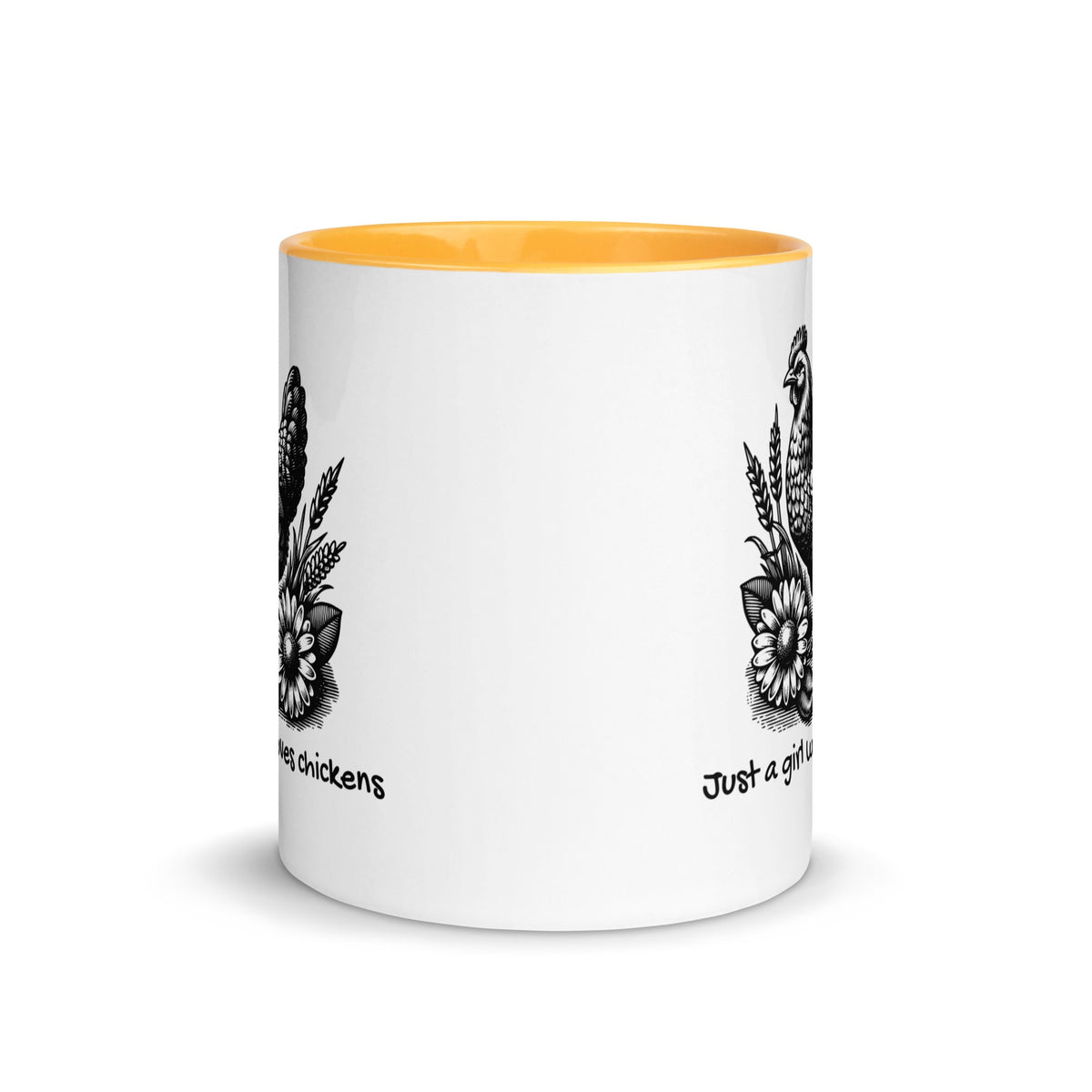 Just a Girl Who Loves Chickens Colored Mug - Cluck It All Farms