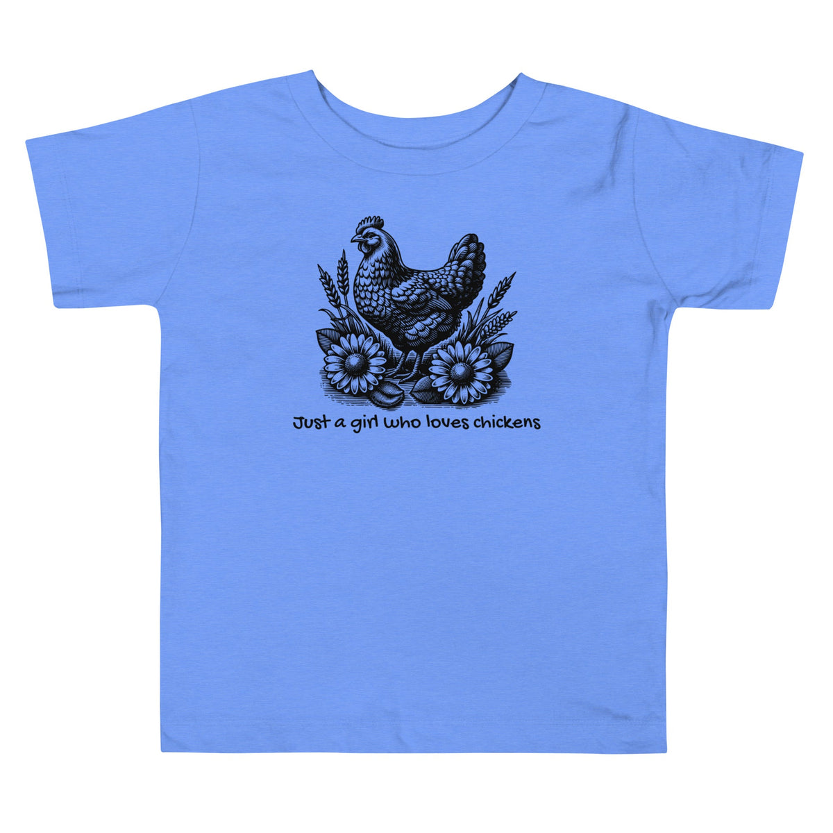 Just a Girl Who Loves Chickens Toddler Short Sleeve Tee - Cluck It All Farms