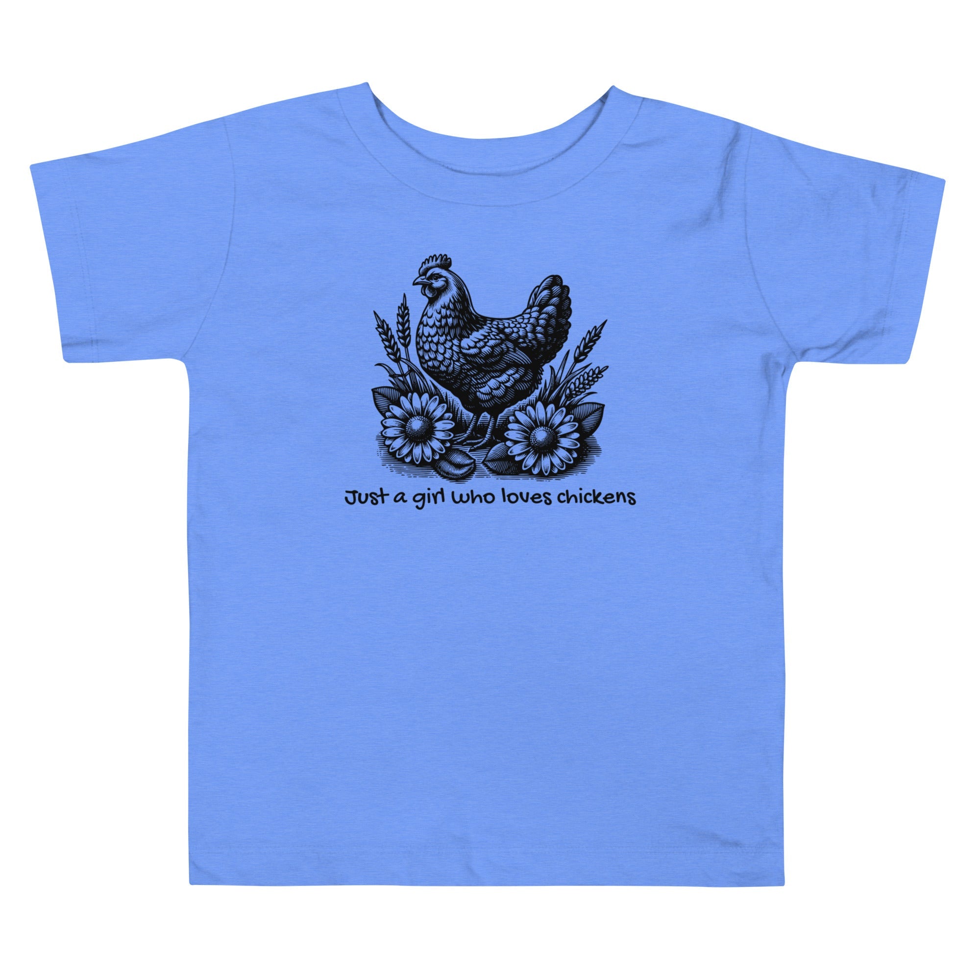Just a Girl Who Loves Chickens Toddler Short Sleeve Tee - Cluck It All Farms