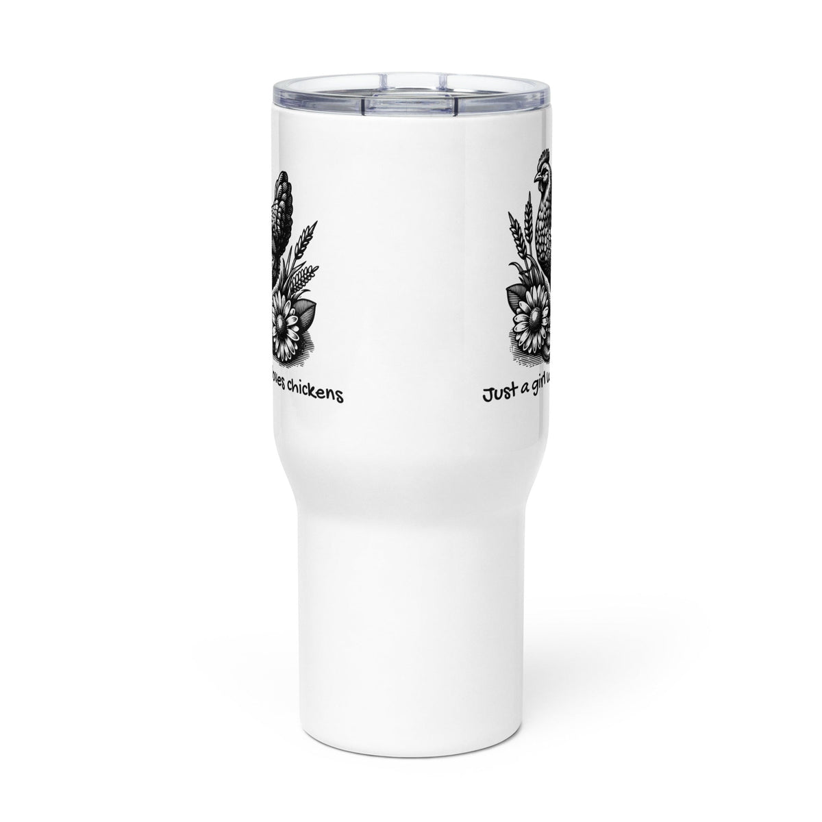 Just a Girl Who Loves Chickens Travel Mug With Handle - Cluck It All Farms