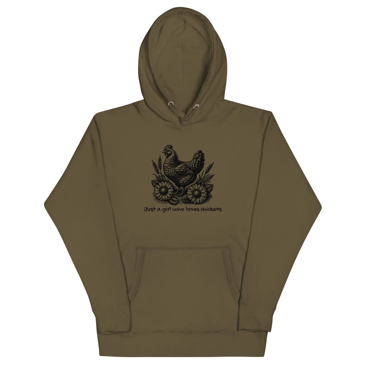Just a Girl Who Loves Chickens Unisex Hoodie - Cluck It All Farms