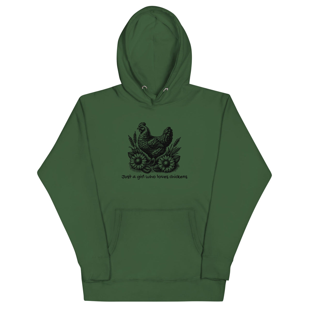 Just a Girl Who Loves Chickens Unisex Hoodie - Cluck It All Farms