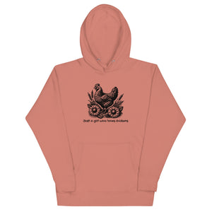 Just a Girl Who Loves Chickens Unisex Hoodie - Cluck It All Farms