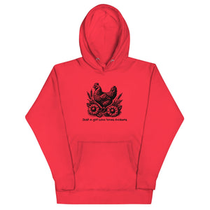 Just a Girl Who Loves Chickens Unisex Hoodie - Cluck It All Farms