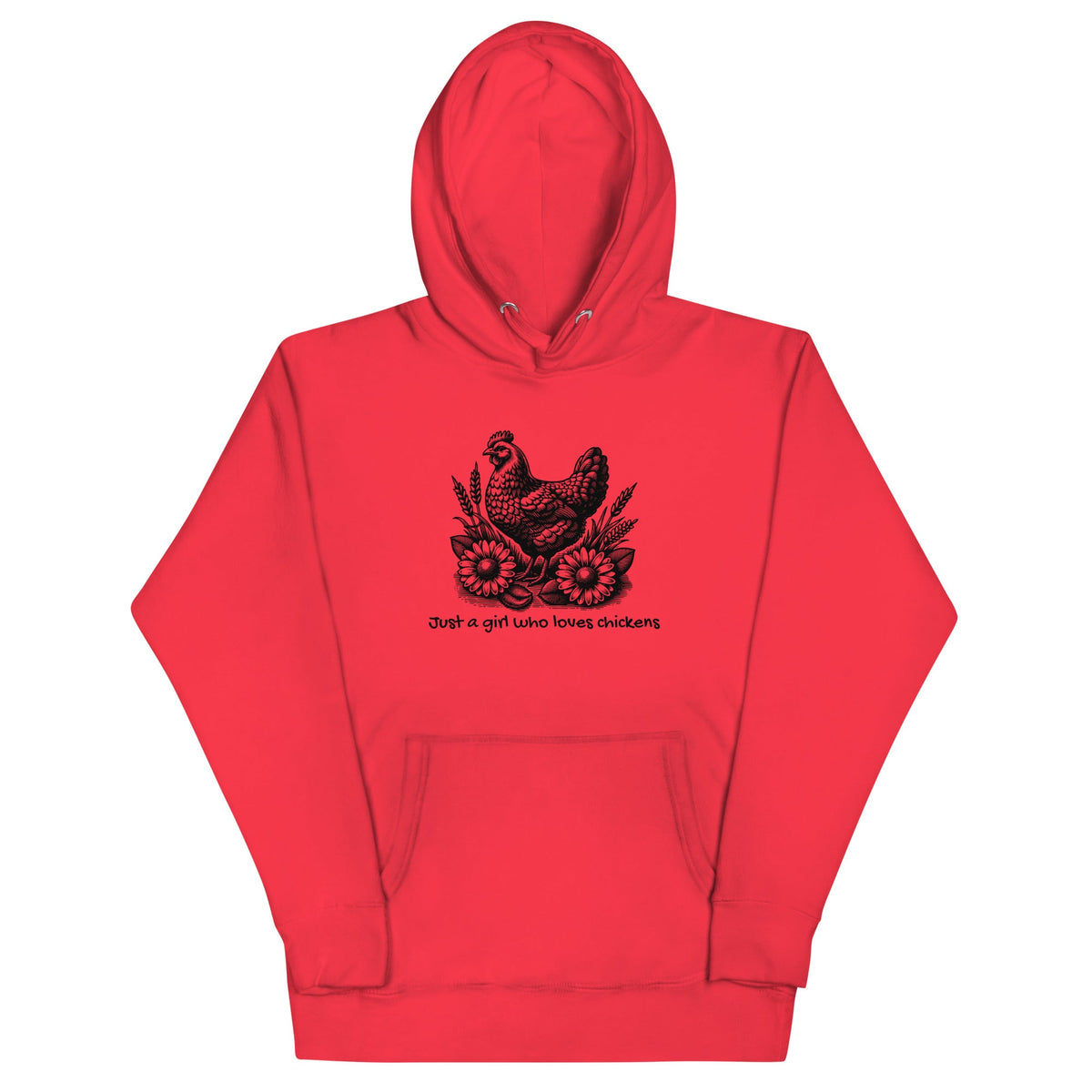 Just a Girl Who Loves Chickens Unisex Hoodie - Cluck It All Farms