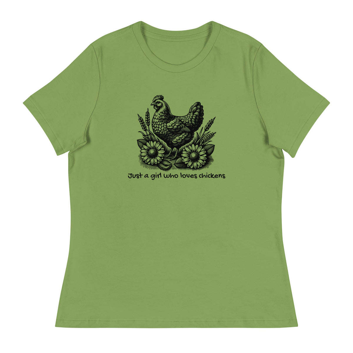 Just a Girl Who Loves Chickens Women&#39;s Relaxed T-Shirt - Cluck It All Farms
