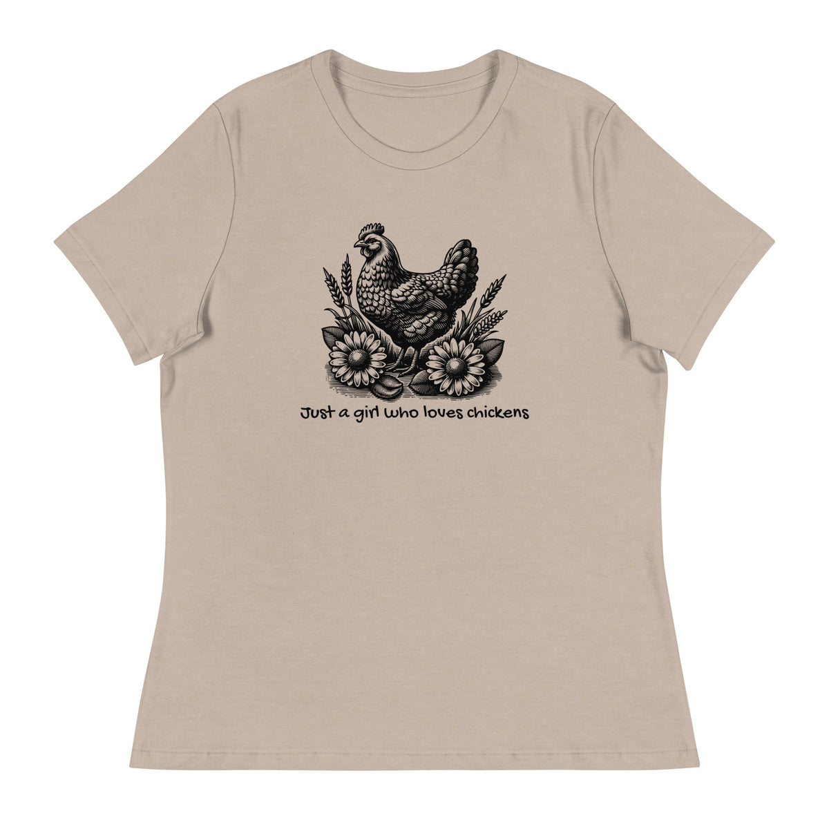 Just a Girl Who Loves Chickens Women&#39;s Relaxed T-Shirt - Cluck It All Farms
