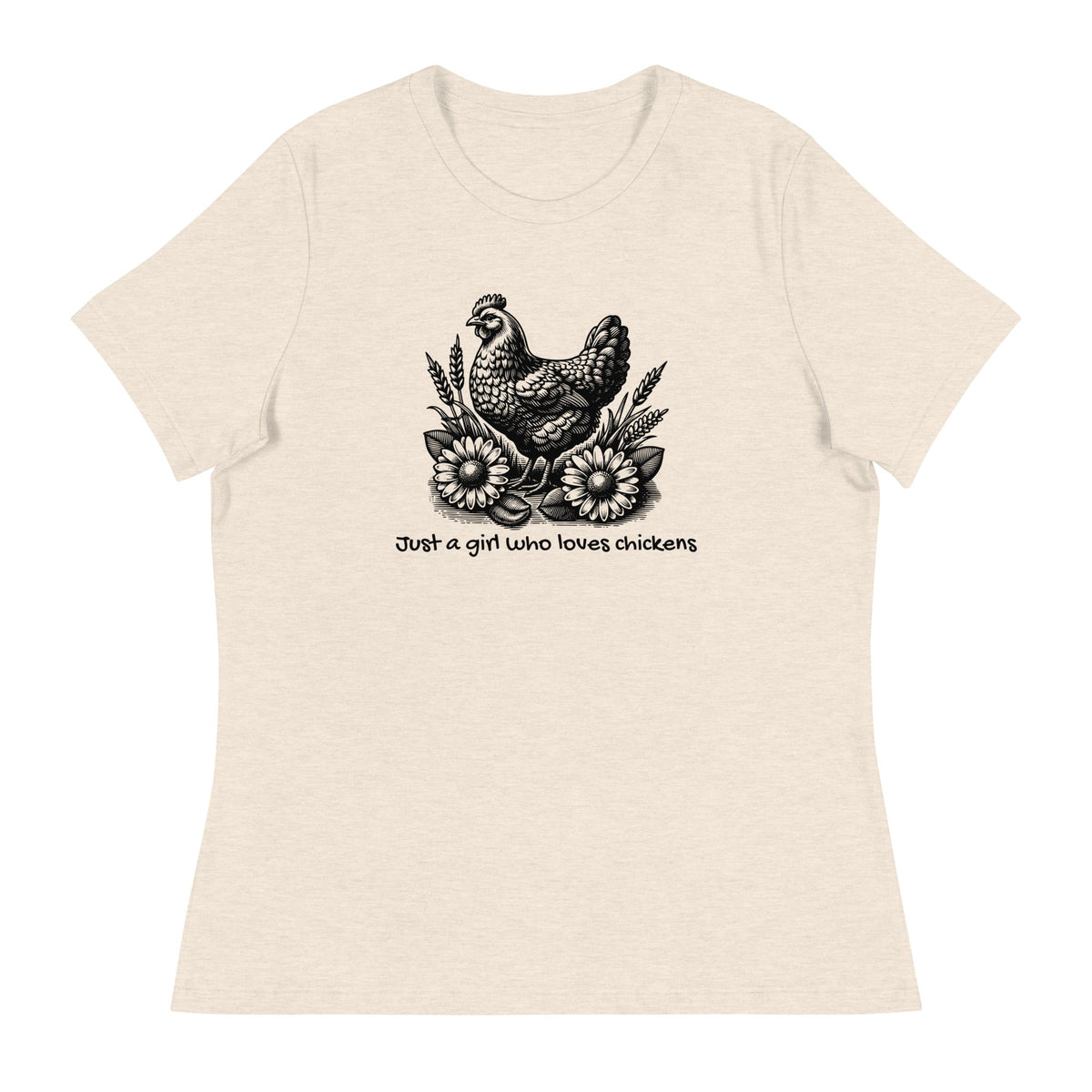 Just a Girl Who Loves Chickens Women&#39;s Relaxed T-Shirt - Cluck It All Farms
